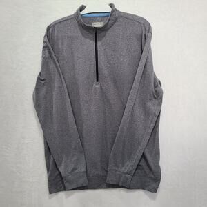 Straight Down Golf 1/4 Zip Pullover Men XL Gray Heather Performance Jacket